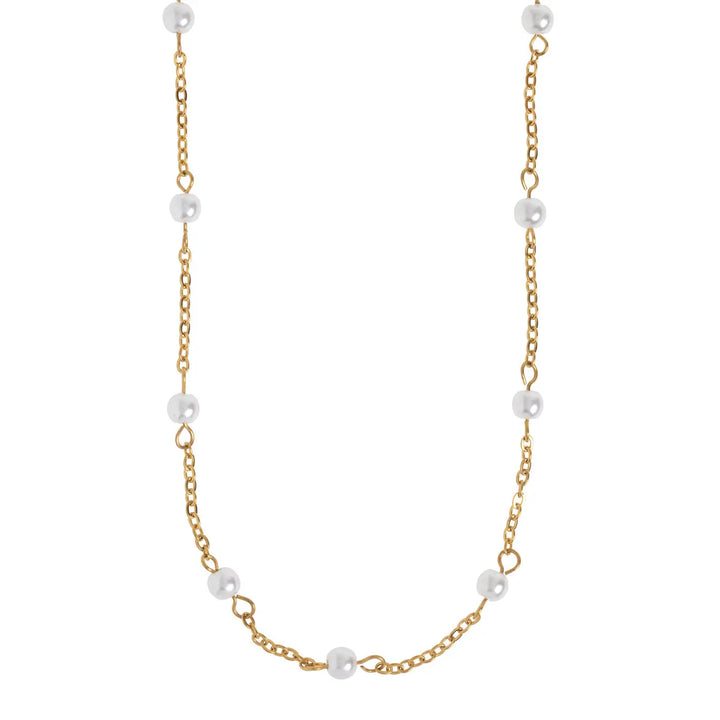 Estelle - Soft Pearl Necklace Stainless Steel