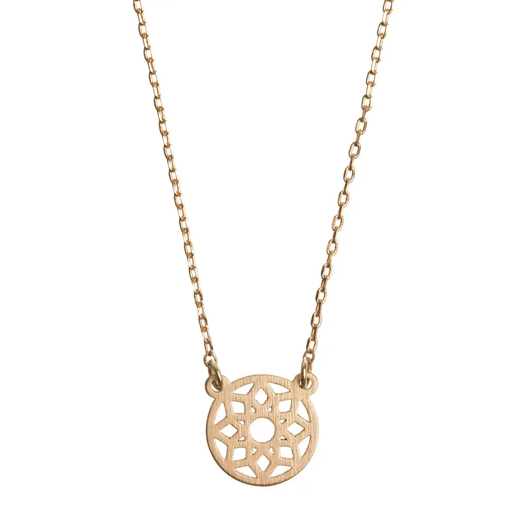 Mandala Necklace Gold