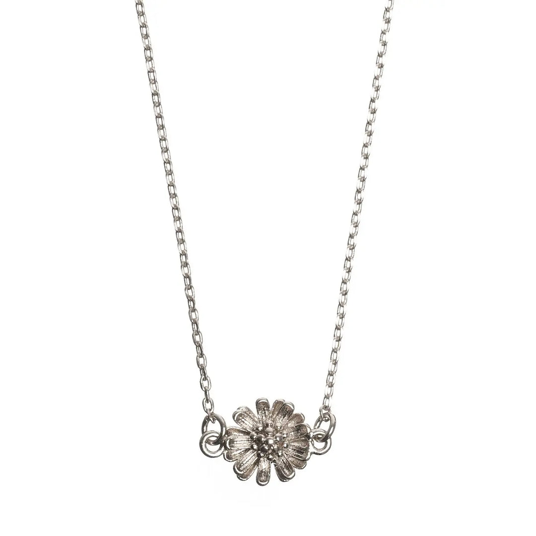 Necklace 3D Flower Silver