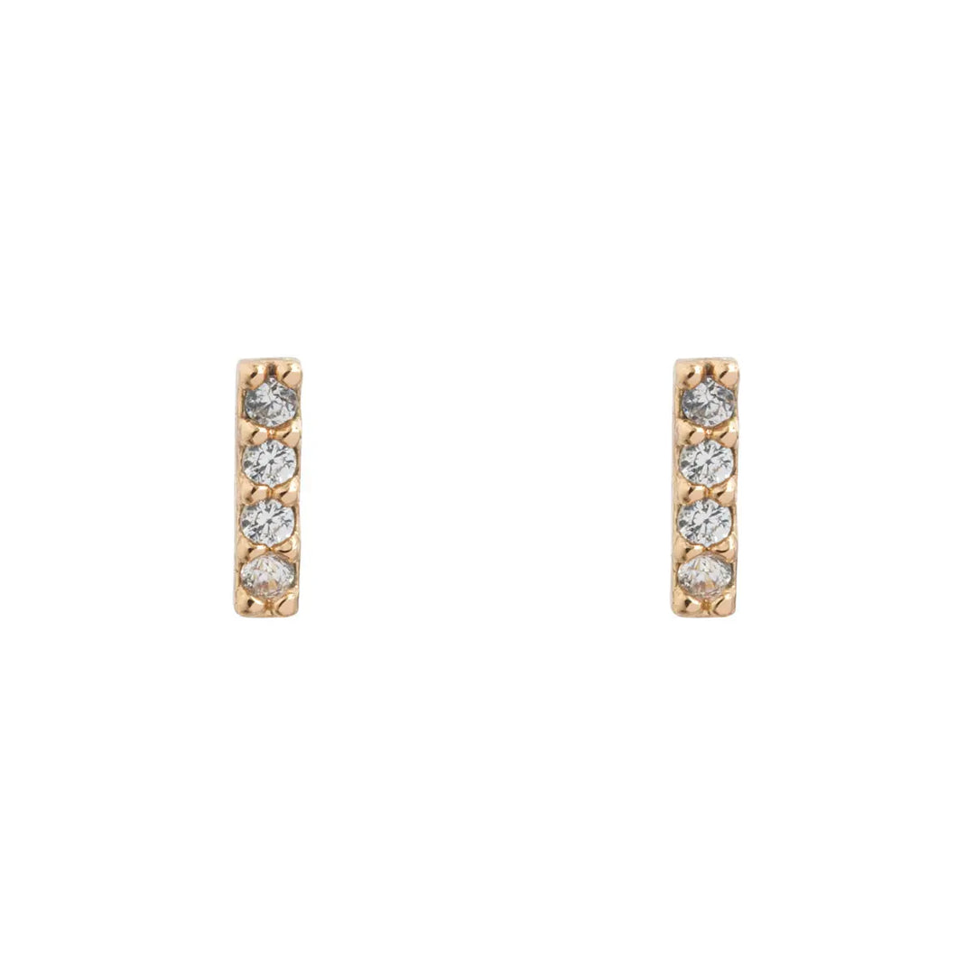 Petite chrystal letter stud earring I