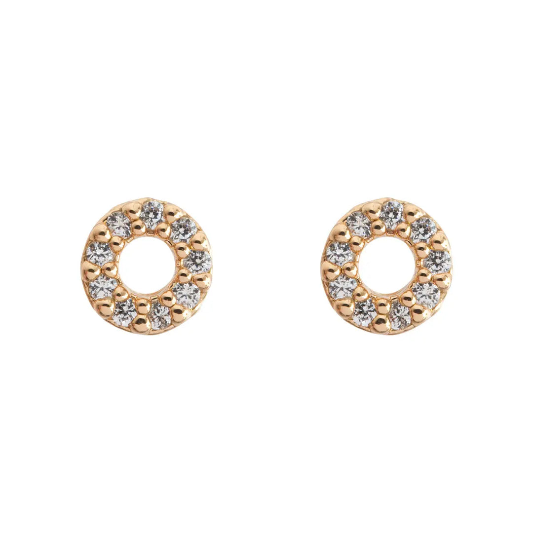 Petite chrystal letter stud earring O