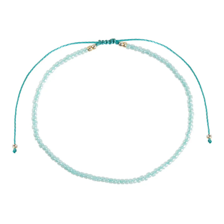 Delicate Bead Bracelet - Blue | Summer