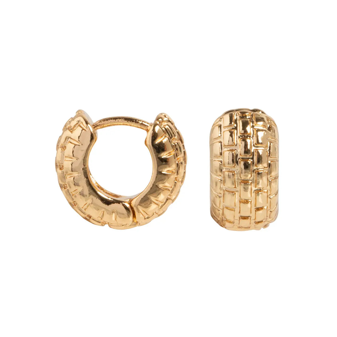 Wheel Hoop Earring - Gold