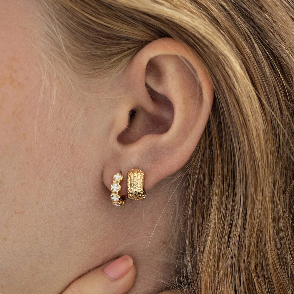 Wheel Hoop Earring - Gold