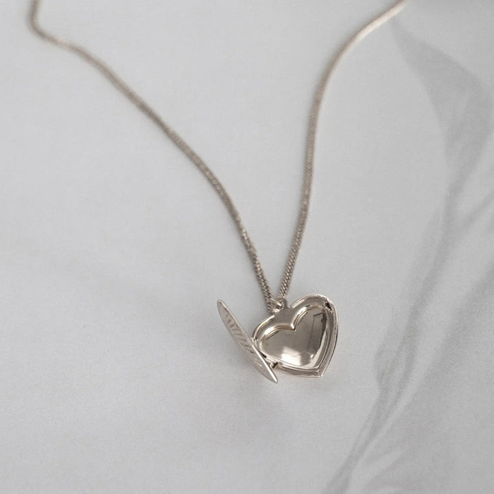 Heart Locket Silver Necklace | Stylish