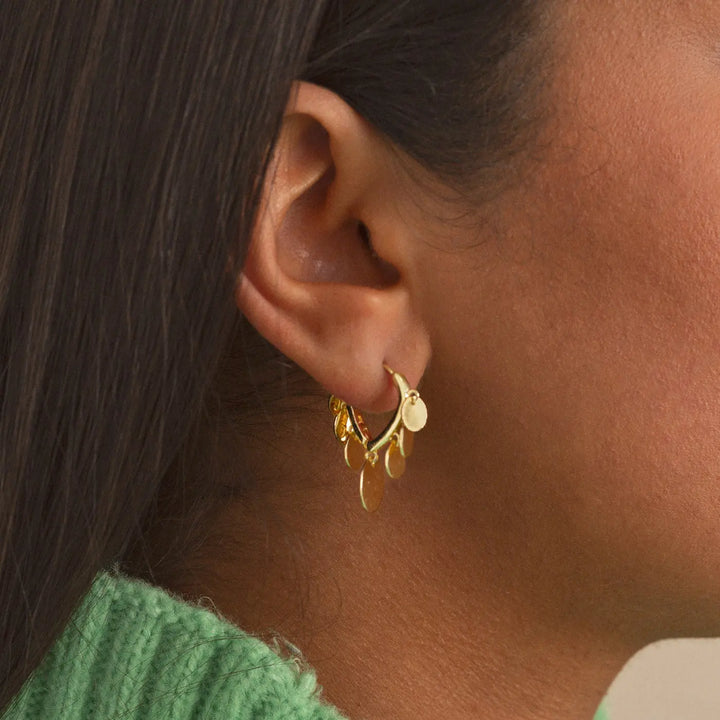 Riya - Coin Hoop Earrings